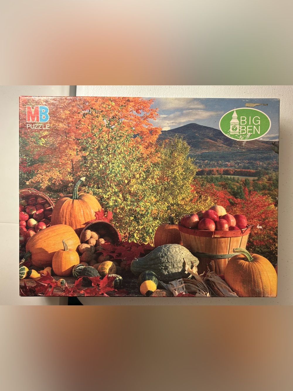 Vintage c. 1985 Big Ben Autumn Harvest Puzzle - Vibrant Fall Scene 1000 pieces